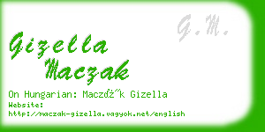 gizella maczak business card